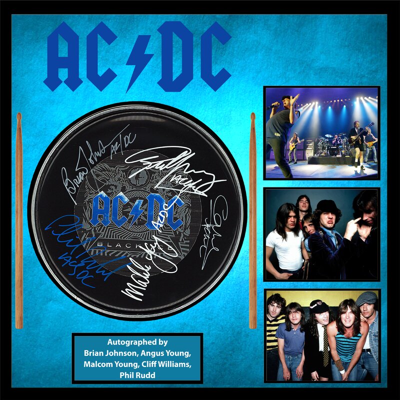 ac dc framed memorabilia